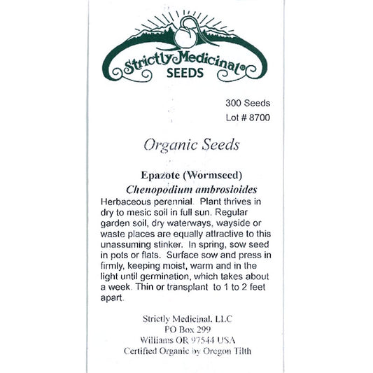 Strictly Medicinal Organic Epazote - Grow Organic Strictly Medicinal Organic Epazote Herb Seeds