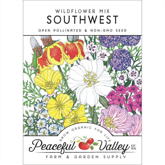 Southwest Wildflower Mix (Pack) - Grow Organic Southwest Wildflower Mix (Pack) Flower Seed & Bulbs