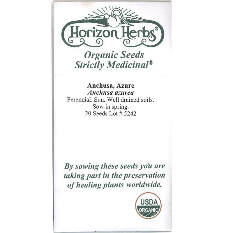Strictly Medicinal Organic Azure Anchusa - Grow Organic Strictly Medicinal Organic Azure Anchusa Herb Seeds