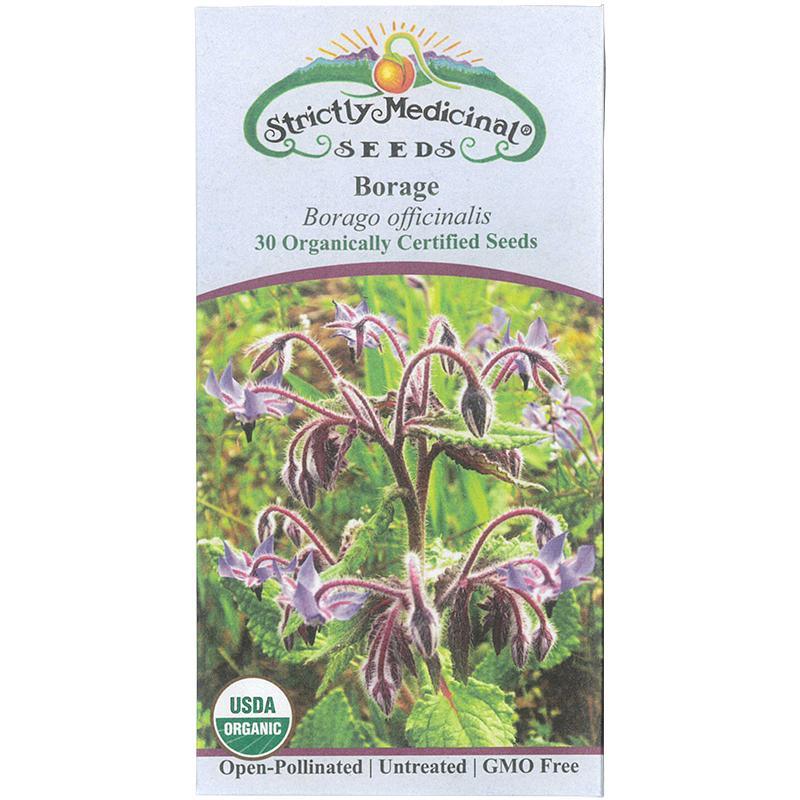 Strictly Medicinal Organic Borage - Grow Organic Strictly Medicinal Organic Borage Herb Seeds