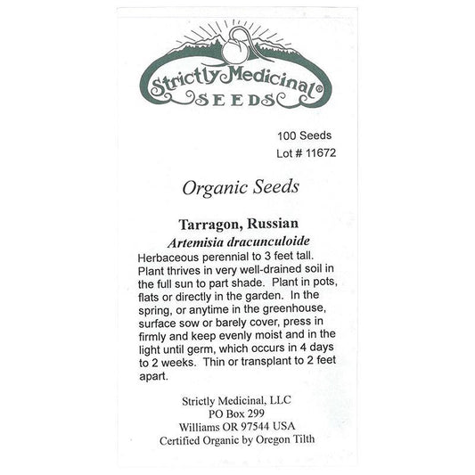 Strictly Medicinal Organic Russian Tarragon - Grow Organic Strictly Medicinal Organic Russian Tarragon Herb Seeds