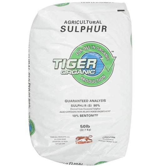 Tiger 90 Soil Sulfur (50 Lbs) - Grow Organic Tiger 90 Soil Sulfur (50 lbs) Fertilizer