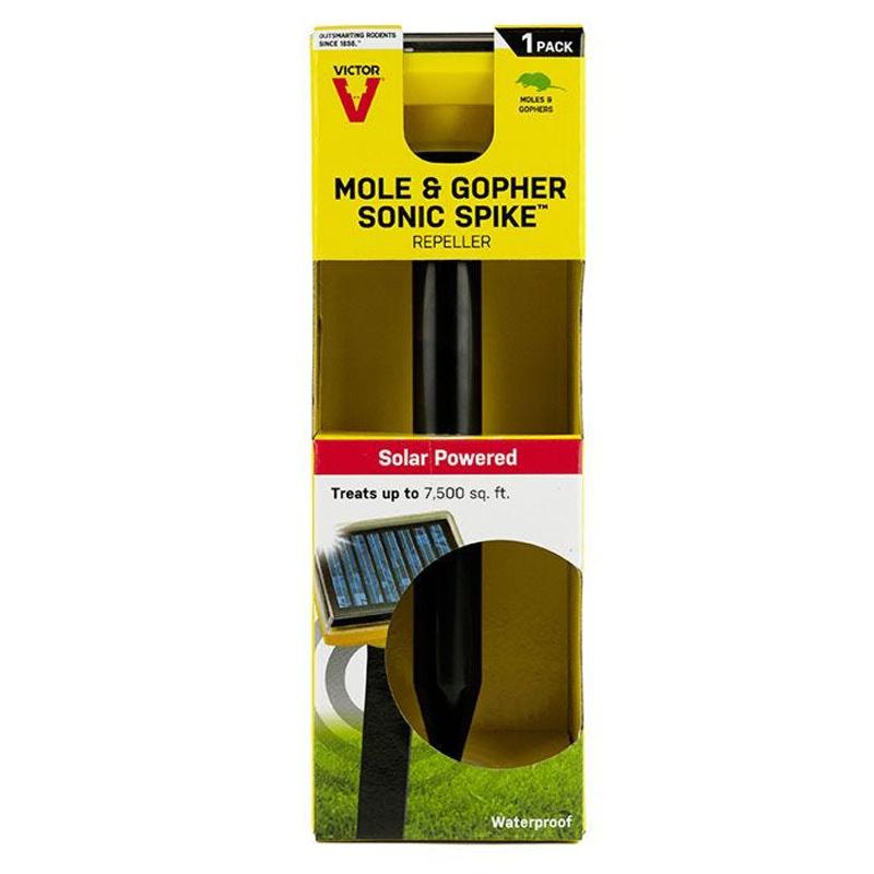  Victor Solar Powered Sonic Spike Mole Repeller Weed and Pest