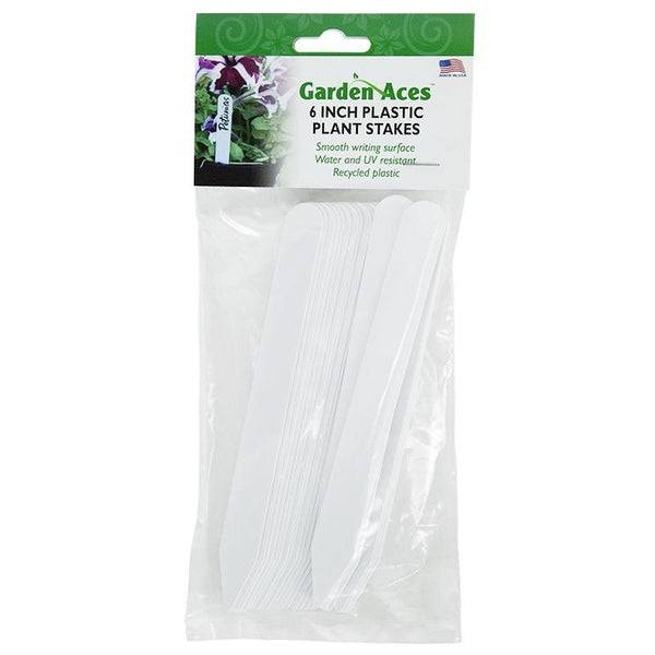 White Plastic Plant Labels (Package of 24) Grow Organic